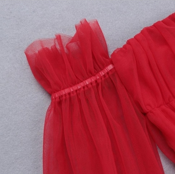 Dresses | Sexy Solid Red Tiered Ruffles Dress | Poshmark
